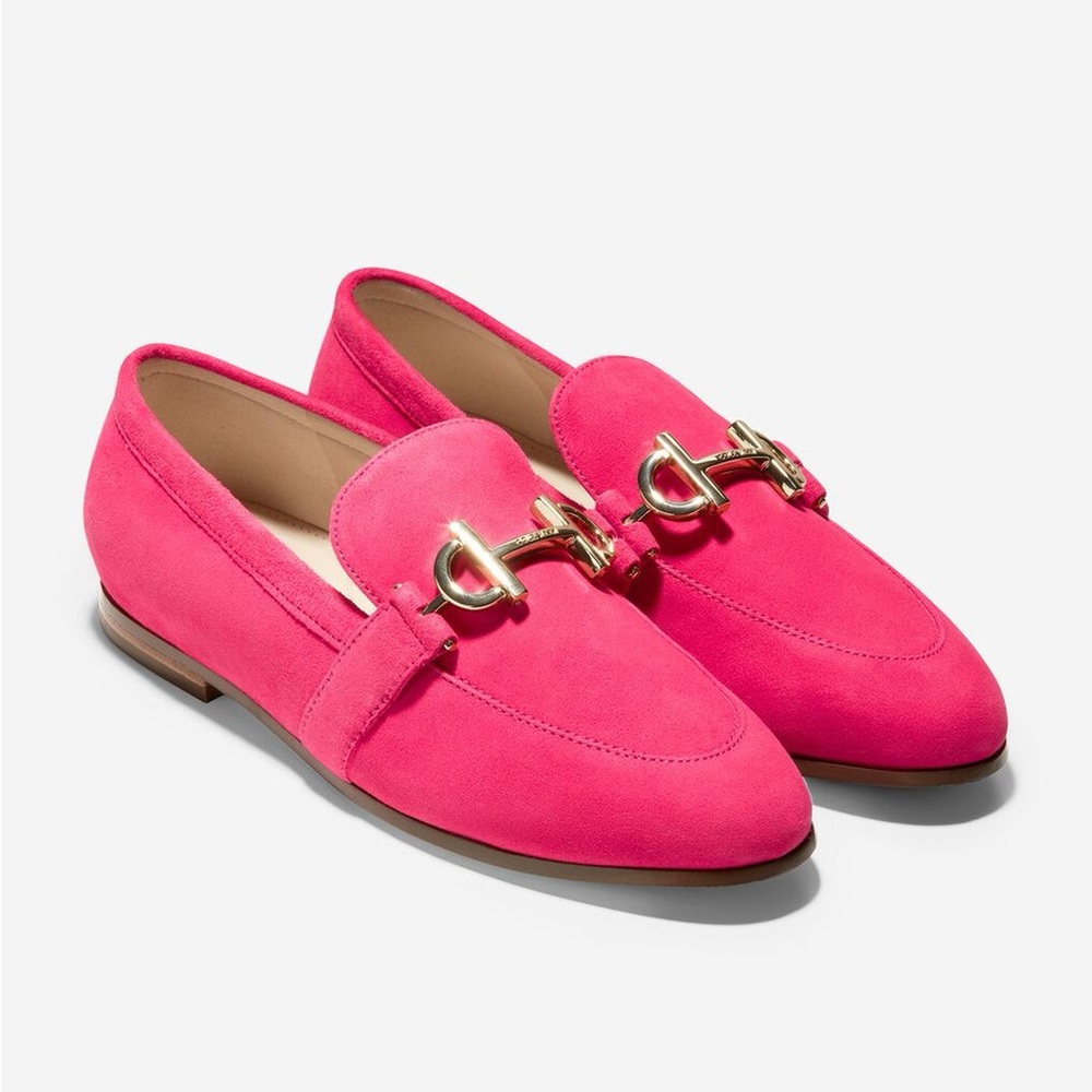 Cole Haan Pink Suede Modern Classics Bit Loafer w/ Grand Technology